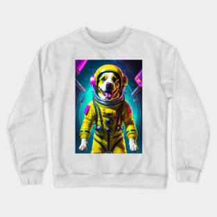 Cute Doggo with Spacesuit Crewneck Sweatshirt